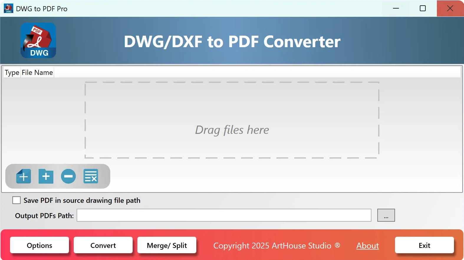 DWG to PDF conversion preview