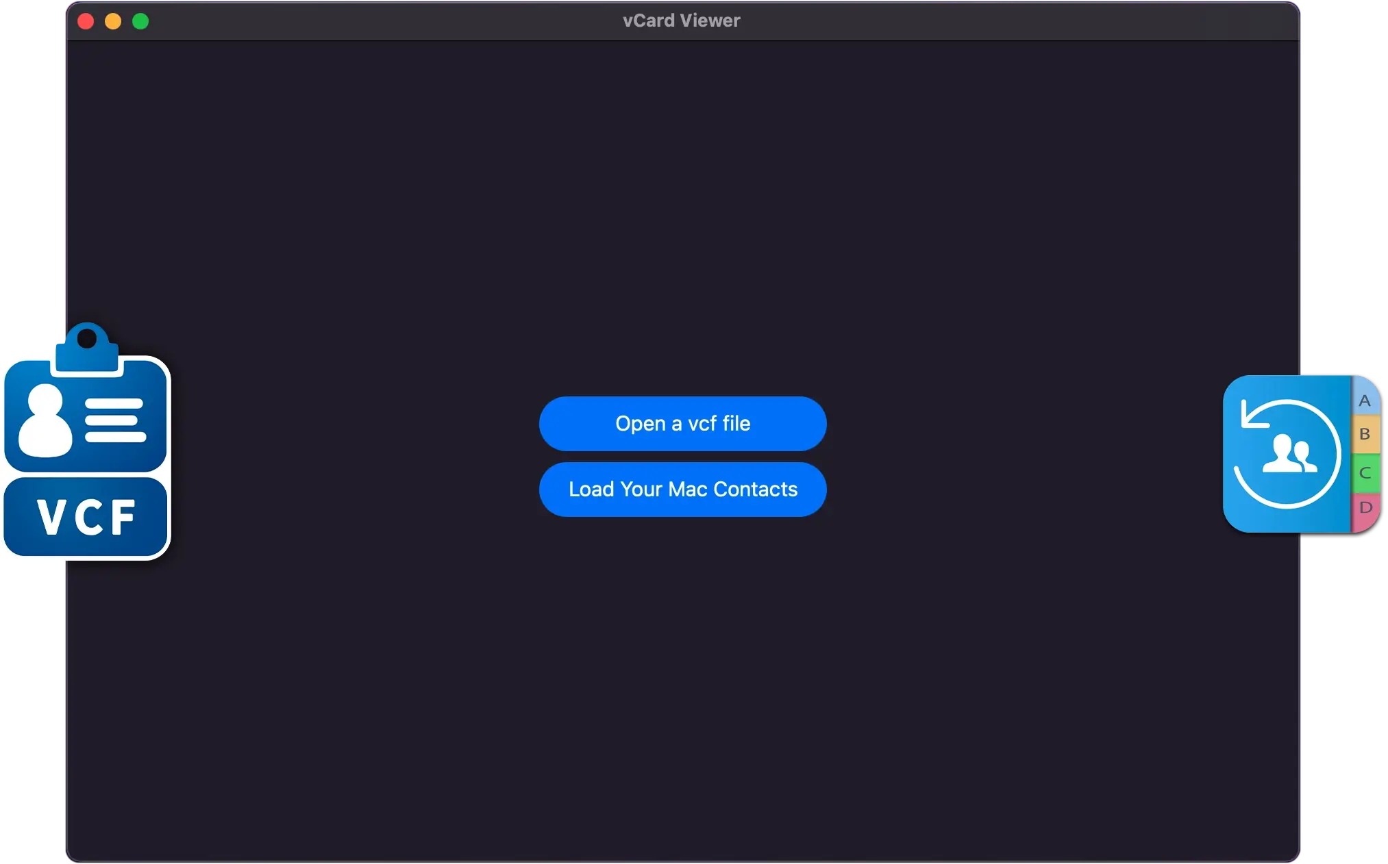 VCard Viewer contact file preview